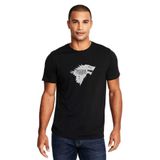 Qivi G O T Stark Baskılı Siyah Erkek Örme T-shirt