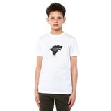 Qivi G O T Stark Baskılı Unisex Çocuk Beyaz T-shirt