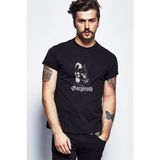 Qivi Gorgoroth Baskılı Siyah Erkek Örme T-shirt