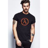 Qivi Half Life Baskılı Siyah Erkek Örme T-shirt