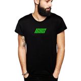 Qivi İkon Logo Baskılı Siyah Erkek Örme T-shirt