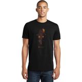 Qivi Juggernaut Mask Dota 2 Baskılı Siyah Erkek Örme T-shirt