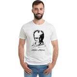 Qivi K Atatürk İmza 1881 1938 Baskılı Beyaz Erkek T-shirt