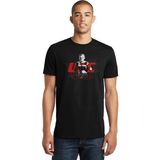 Qivi Khabib Nurmagomedov Baskılı Siyah Örme Erkek T-shirt