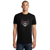 Qivi Kuru Kafa Kaanat Şimşek Gözlük Baskılı Siyah Erkek Örme T-shirt