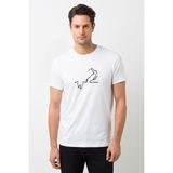 Qivi La Linea Trt Cizgi Adam Accident Baskılı Beyaz Erkek T-shirt