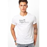 Qivi La Linea Trt Cizgi Adam Tnt Baskılı Beyaz Erkek T-shirt
