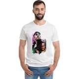 Qivi Leon Mathilda the Professional Sevginin Baskılı Beyaz Erkek T-shirt