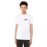 Qivi Leon St Far Baskılı Beyaz Unisex Çocuk T-shirt