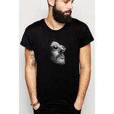 Qivi Leon The Professional 12 Baskılı Siyah Erkek Örme T-shirt
