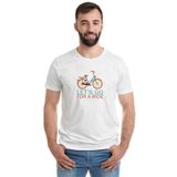 Qivi Let's Go For A Ride Baskılı Siyah Erkek Örme T-shirt