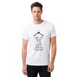 Qivi Life is too Short to Wear Boring Baskılı Beyaz Erkek T-shirt