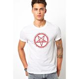 Qivi Lucifer the Best Thing Logo Baskılı Beyaz Erkek T-shirt