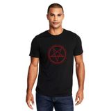 Qivi Lucifer The Best Thing Logo Baskılı Siyah Erkek Örme T-shirt