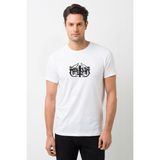 Qivi Marduk Logo Baskılı Beyaz Erkek T-shirt