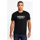 Qivi Metro Exodus Logo Baskılı Siyah Erkek Örme T-shirt