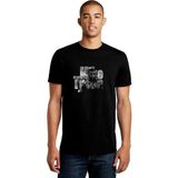 Qivi Mike Tyson Boks Baskılı Siyah Erkek Örme T-shirt