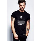 Qivi Mike Tyson The Baddest Boks Baskılı Siyah Erkek Örme T-shirt