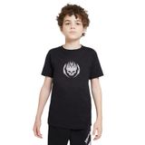 Qivi Motor Ride Clipart Flames Bike Baskılı Siyah Unisex Çocuk T-shirt