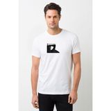 Qivi Mr Robot Baskılı Beyaz Erkek T-shirt