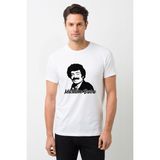 Qivi Müslüm Baba Baskılı Beyaz Erkek T-shirt