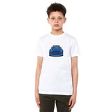 Qivi Mustang Baskılı Unisex Çocuk Beyaz T-shirt