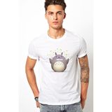 Qivi My Neighbor Komşum Totoro Baskılı Beyaz Erkek T-shirt