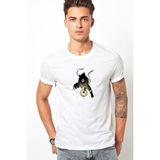 Qivi Naruto Baskılı Beyaz Erkek T-shirt