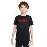 Qivi Nasa Baskılı Siyah Unisex Çocuk T-shirt