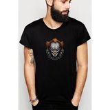 Qivi Neatoshop Monster Clown Baskılı Siyah Erkek Örme Tshirt - XL