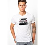 Qivi Nissan Skyline R 34 Baskılı Beyaz Erkek Örme T-shirt