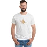 Qivi Osmanlı Tuğrası Baskılı Beyaz Erkek T-shirt
