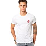 Qivi Parmak İzi Türk Bayrağı Dna Baskılı Beyaz Erkek T-shirt