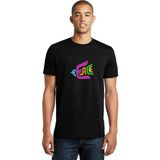 Qivi Peace Colours Mix Baskılı Siyah Erkek Örme T-shirt