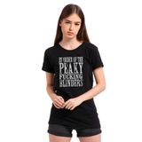Qivi Peaky Blinders Tommy Shelby By Order Baskılı Beyaz Örme Kadın T-shirt