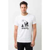 Qivi Picasso Don Quixote Spain Don Baskılı Beyaz Erkek T-shirt