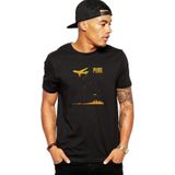 Qivi Pubg 98 Alive Baskılı Siyah Erkek Örme T-shirt