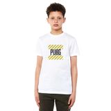 Qivi Pubg Baskılı Unisex Çocuk Beyaz T-shirt