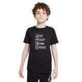 Qivi Pubg Eat Sleep Pubg Repeat Baskılı Unisex Çocuk Beyaz T-shirt