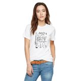 Qivi Pubg Envanter Baskılı Beyaz Örme Kadın T-shirt