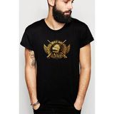 Qivi Pubg King Baskılı Siyah Erkek Örme T-shirt