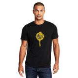 Qivi Pubg Kuru Kafa Tava Baskılı Siyah Erkek Örme T-shirt