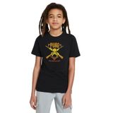 Qivi Pubg Kurukafa Sarı Baskılı Unisex Çocuk Siyah T-shirt