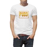 Qivi Pubg Logo Baskılı Beyaz Erkek T-shirt