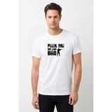 Qivi Pubg Peek Me On Lan Bro Baskılı Beyaz Erkek T-shirt