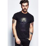 Qivi Pubg Playerunknown's Baskılı Siyah Erkek Örme T-shirt