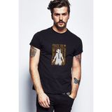 Qivi Pubg Praise The Winner Baskılı Siyah Erkek Örme T-shirt