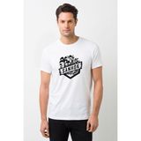 Qivi Pubg Sanhok Baskılı Beyaz Erkek T-shirt