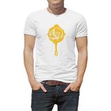 Qivi Pubg Tava 3 Lvl Kask Baskılı Beyaz Erkek Örme Tshirt - XL