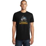 Qivi Pubg Üçgen Baskılı Siyah Erkek Örme T-shirt